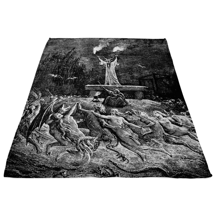 Sabbat of Witches and Demons Fleece Blanket - The Luciferian Apotheca