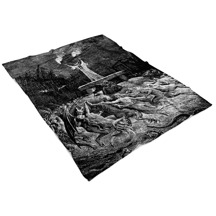 Sabbat of Witches and Demons Fleece Blanket - The Luciferian Apotheca