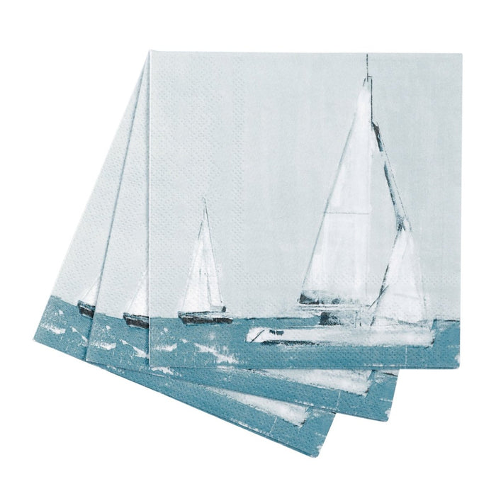Sail Away Paper Cocktail Napkins (Pack of 25) Paper Cocktail Napkin - rockflowerpaper