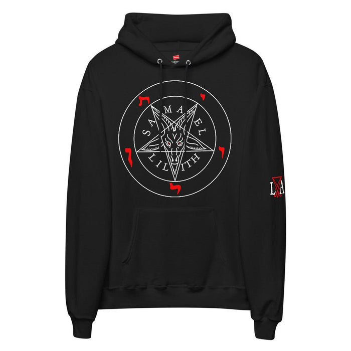 Samael & Lilith Infernal Sigil of Baphomet pull-over Unisex fleece hoodie - The Luciferian Apotheca