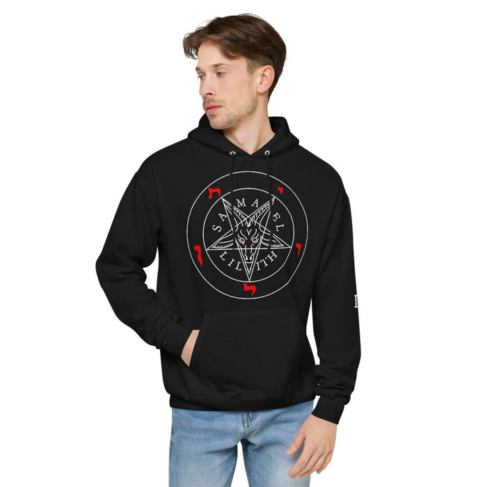 Samael & Lilith Infernal Sigil of Baphomet pull-over Unisex fleece hoodie - The Luciferian Apotheca
