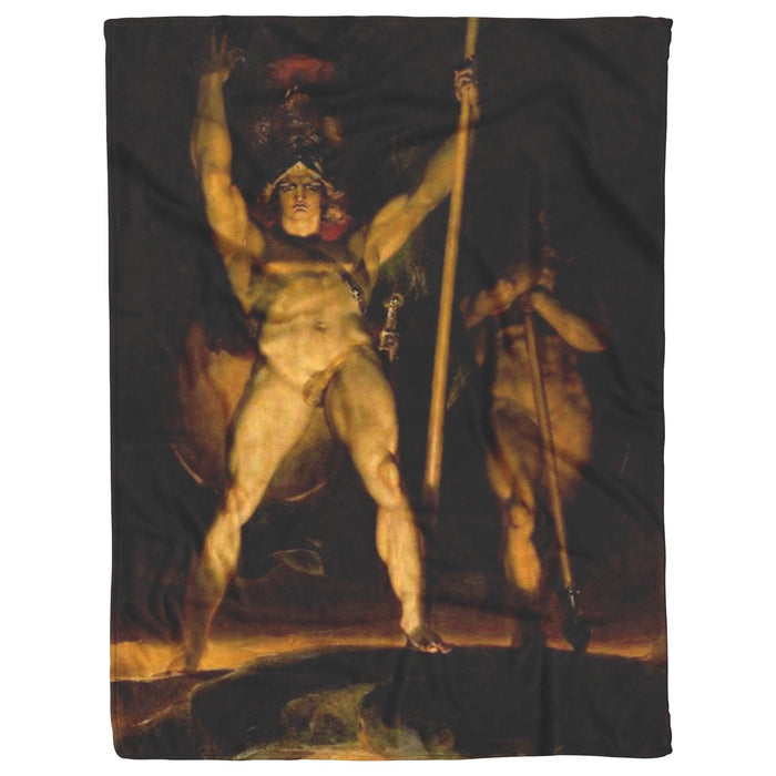 Satan and Beelzebub Paradise Lost Fleece & Sherpa Blanket - The Luciferian Apotheca