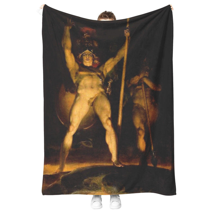 Satan and Beelzebub Paradise Lost Fleece & Sherpa Blanket - The Luciferian Apotheca
