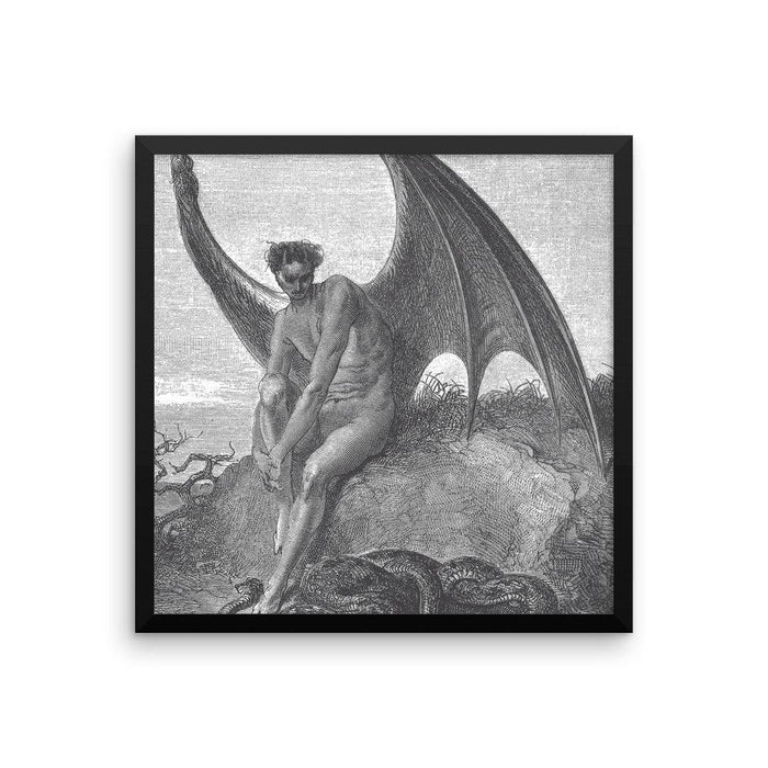 Satan and the Serpent (Paradise Lost) Framed poster - The Luciferian Apotheca