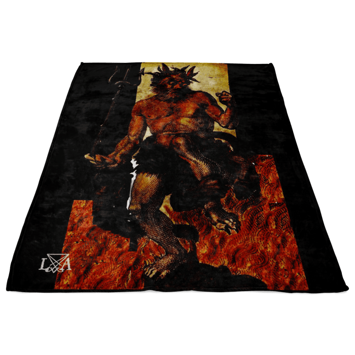 Satan (Devil) from Hell Fleece Blanket - The Luciferian Apotheca