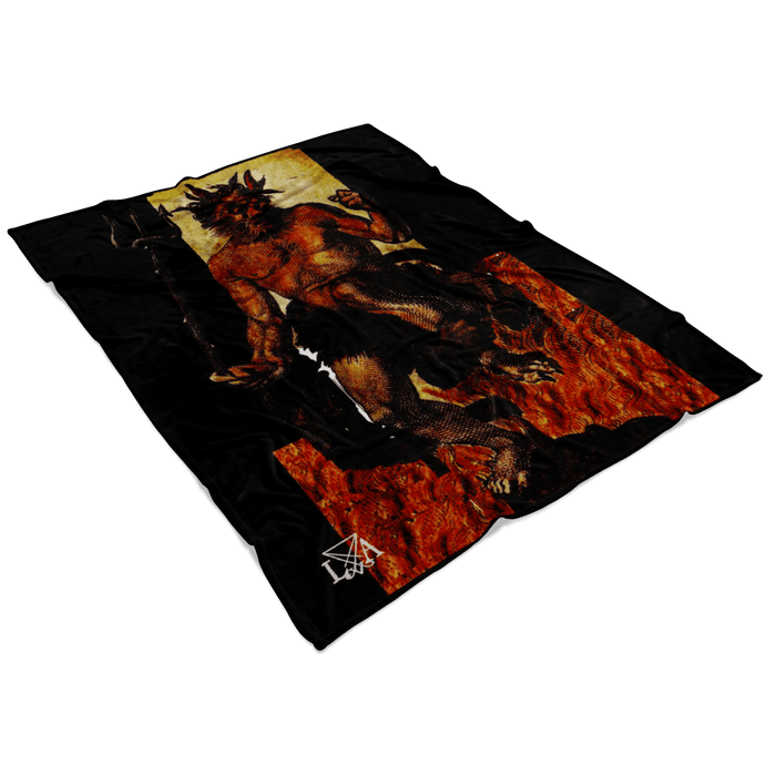 Satan (Devil) from Hell Fleece Blanket - The Luciferian Apotheca