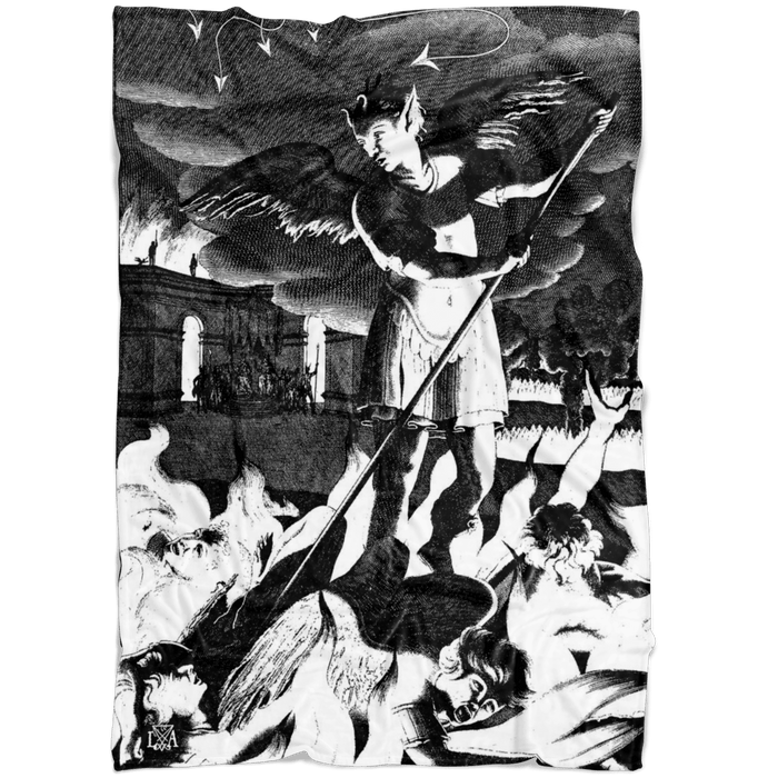Satan Lucifer Paradise Lost Fallen Angel Fleece Blanket