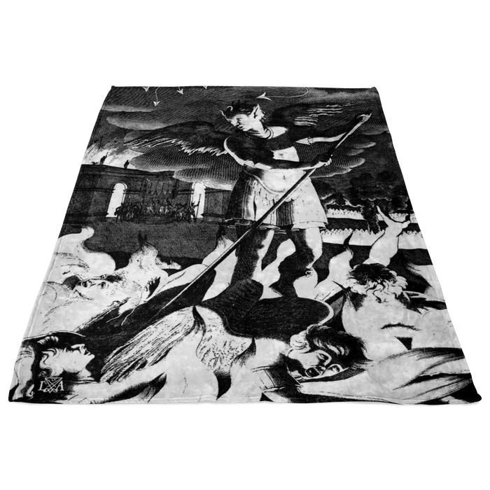 Satan Reigning in Hell Paradise Lost Fleece Blanket - The Luciferian Apotheca