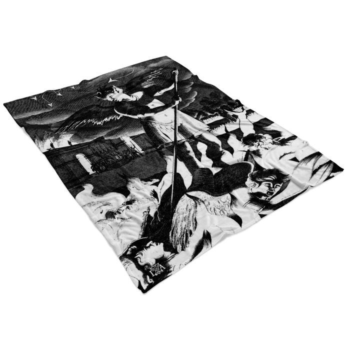 Satan Reigning in Hell Paradise Lost Fleece Blanket - The Luciferian Apotheca