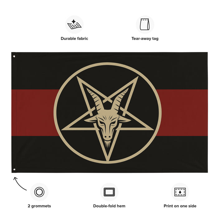 Satanic Baphomet Flag