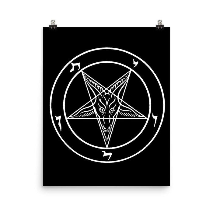 Satanic Sigil of Baphomet Large Poster - The Luciferian Apotheca