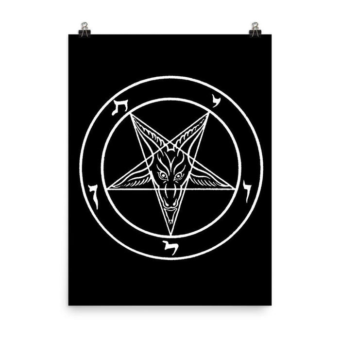 Satanic Sigil of Baphomet Large Poster - The Luciferian Apotheca