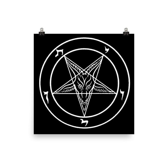 Satanic Sigil of Baphomet Large Poster - The Luciferian Apotheca