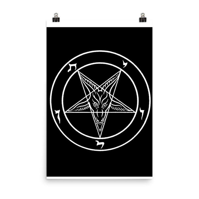 Satanic Sigil of Baphomet Large Poster - The Luciferian Apotheca