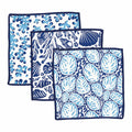 Sea Life blu Dish Cloth Set of 3 Reusable Dish Cloth - rockflowerpaper