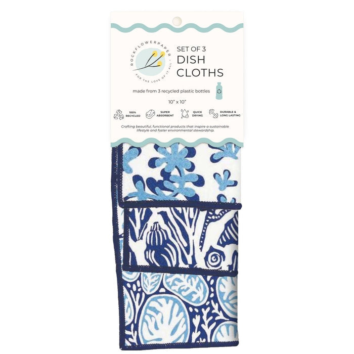 Sea Life Eco Dish Cloth (Set of 3) Reusable Dish Cloth - rockflowerpaper
