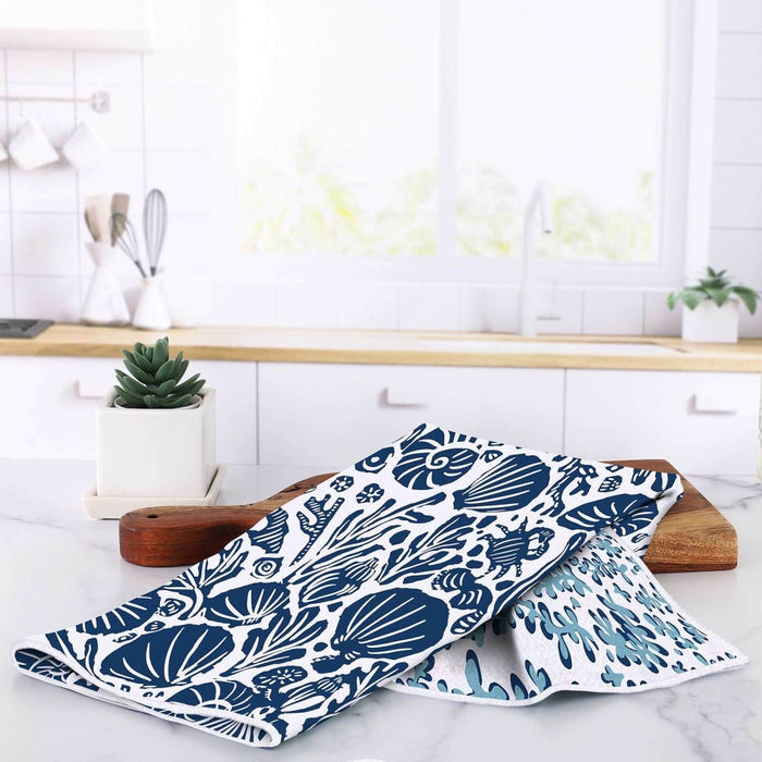 Sea Life Eco Kitchen Tea Towel Tea Towel - rockflowerpaper