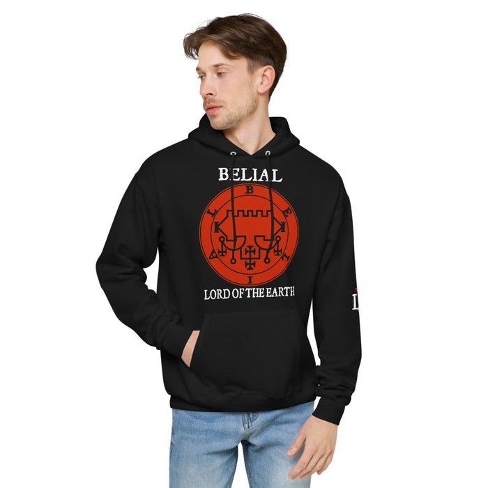 Sigil of BELIAL Lord of the Earth pull-over Unisex fleece hoodie - The Luciferian Apotheca