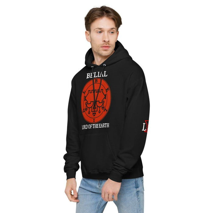 Sigil of BELIAL Lord of the Earth pull-over Unisex fleece hoodie - The Luciferian Apotheca