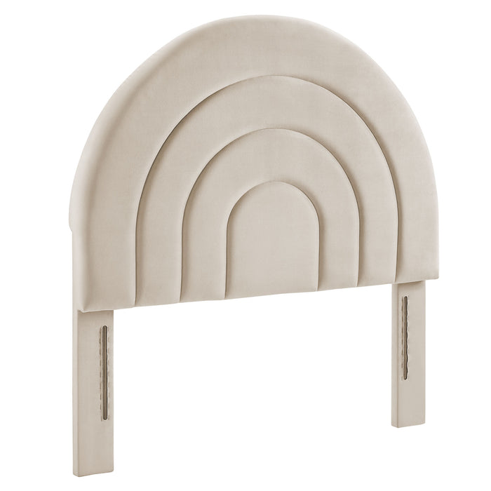 Solana Arched Performance Velvet Twin Headboard