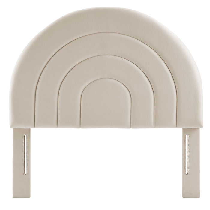 Solana Arched Performance Velvet Twin Headboard