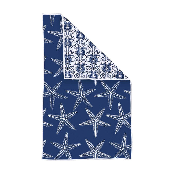 Starfish Navy Eco Kitchen Tea Towel Tea Towel - rockflowerpaper