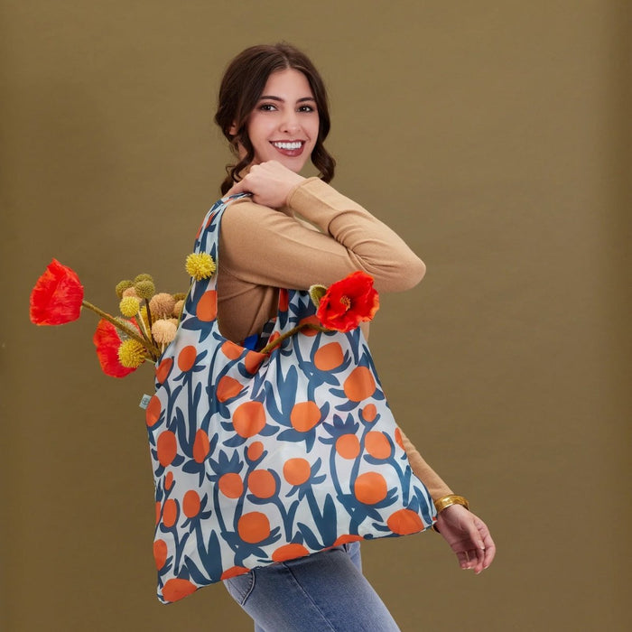 Straw Sunflowers blu Reusable Shopping Bag Reusable Shopping Bag - rockflowerpaper