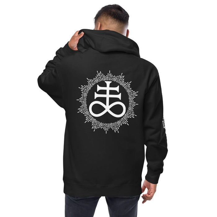 Sulfur Unisex fleece zip up hoodie - The Luciferian Apotheca