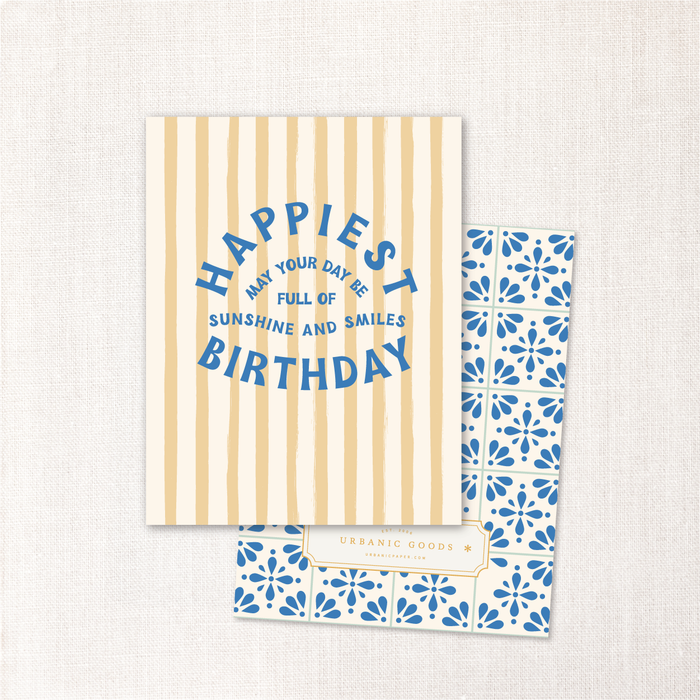 sunshine & smiles birthday card