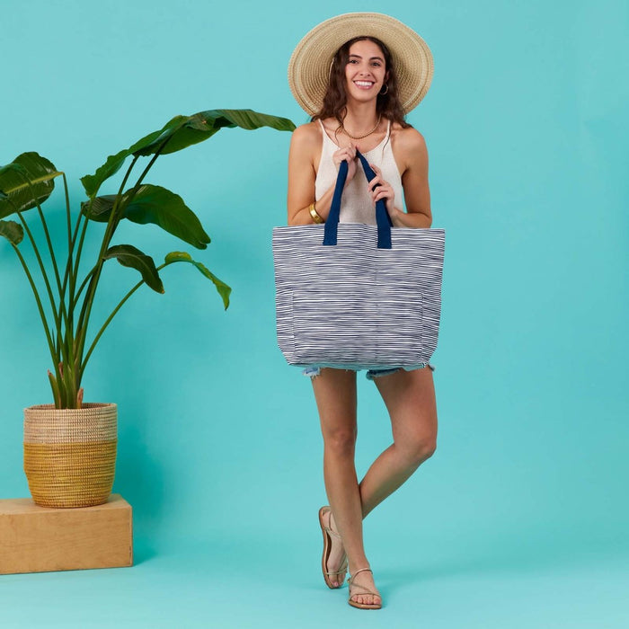 Suri Navy Carryall Tote - rockflowerpaper