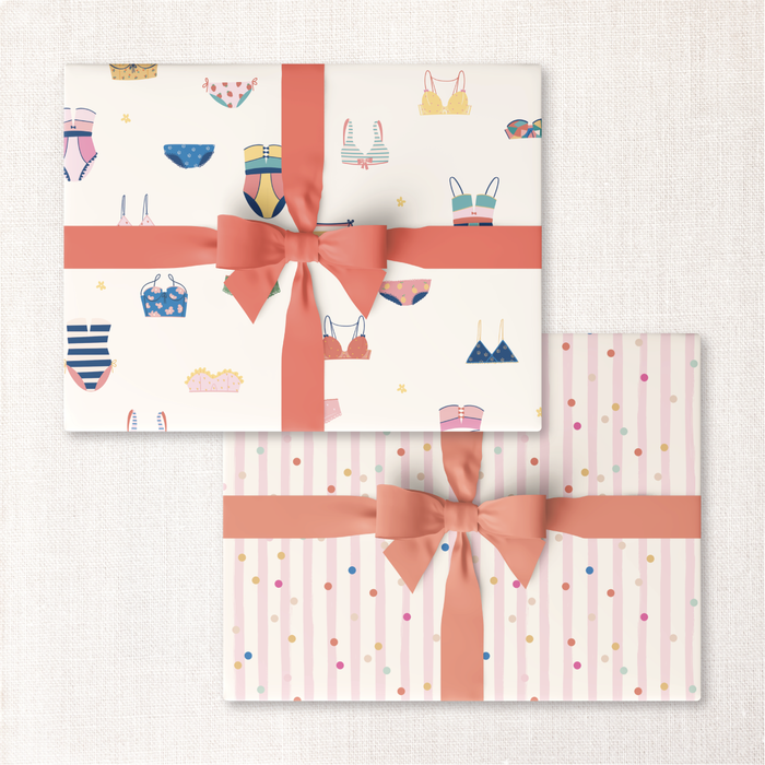 swim club + pink confetti double-sided wrap