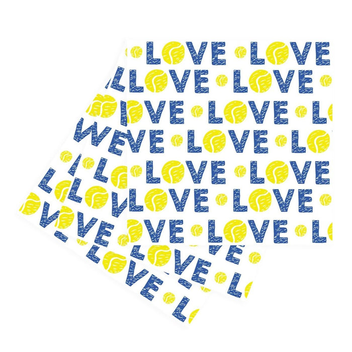 Tennis Love Paper Paper Cocktail Napkins (Pack of 25) Paper Cocktail Napkin - Rockflowerpaper