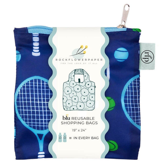 Tennis Navy blu Reusable Shopping Bag Reusable Shopping Bag - rockflowerpaper