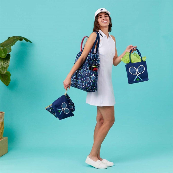Tennis Navy Solo Reusable Itsy Bitsy Gift Bag Gift Bag - rockflowerpaper