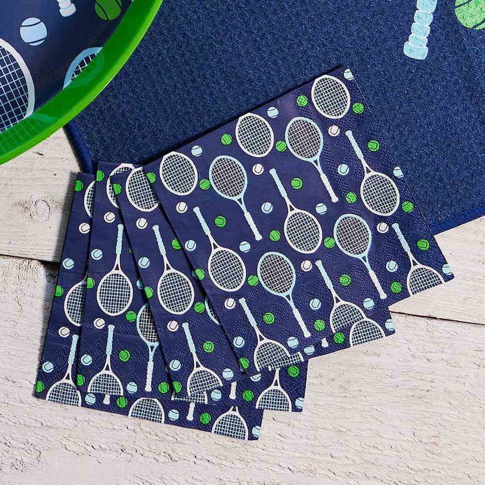 Tennis Paper Cocktail Napkins (Pack of 20) Paper Cocktail Napkin - rockflowerpaper