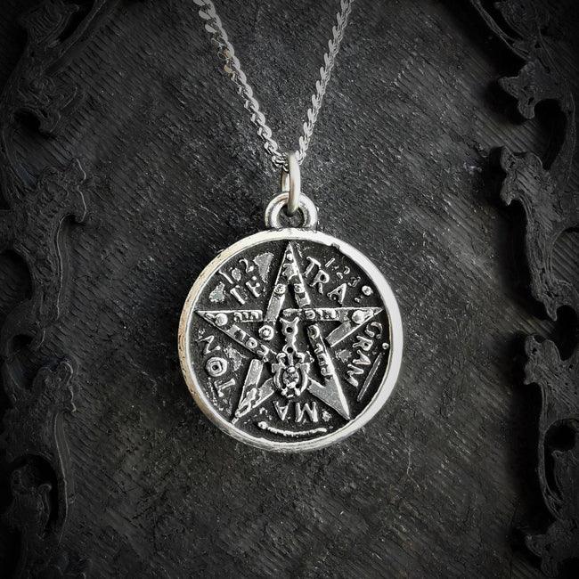 Tetragrammaton Magick Pendant with antique finish - The Luciferian Apotheca