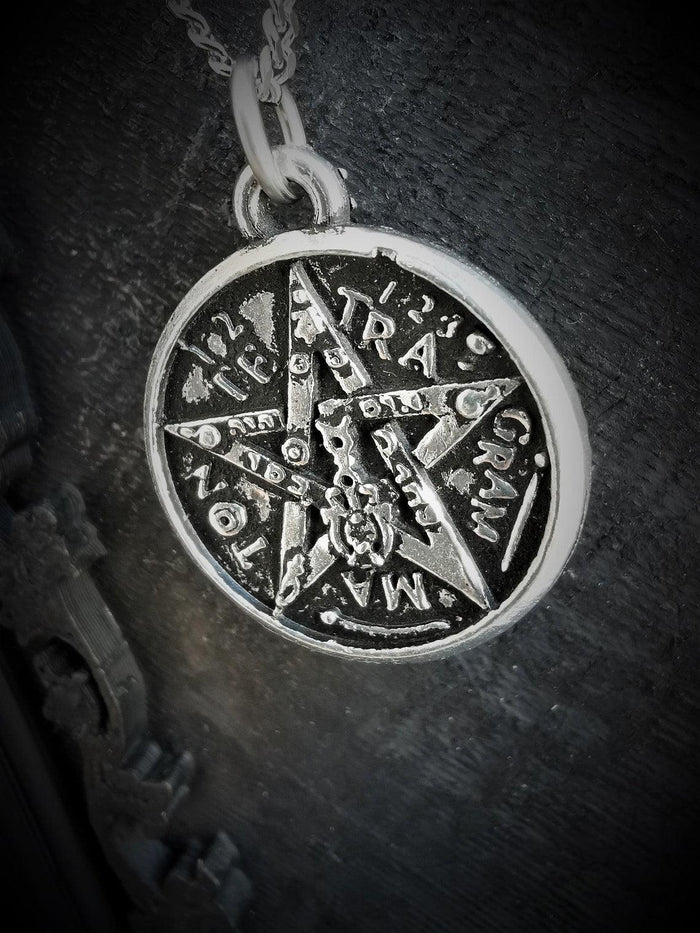 Tetragrammaton Magick Pendant with antique finish - The Luciferian Apotheca