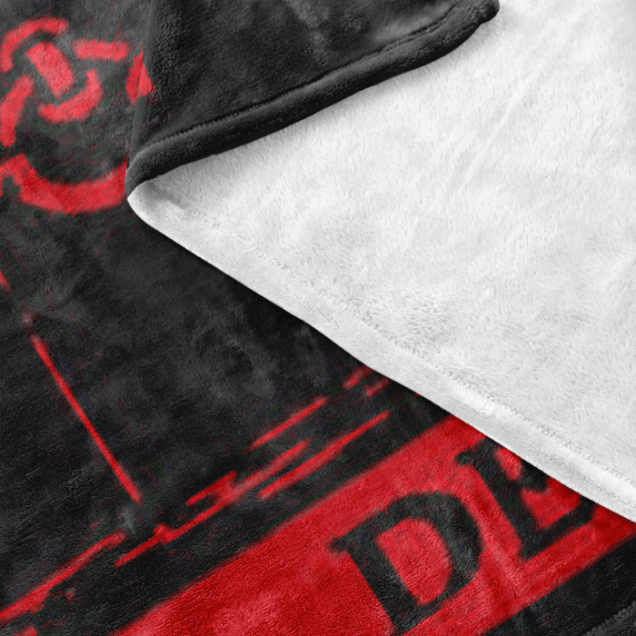 The Devil Tarot Crimson Red Fleece Blanket - The Luciferian Apotheca