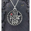 The Sigil of Astaroth w/ Red Abalone Stone Pendant - The Luciferian Apotheca