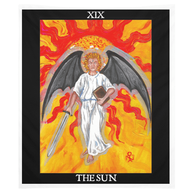 The Sun Lucifer (Satan) Luciferian Tarot Tapestries - The Luciferian Apotheca