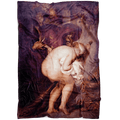 The Young Sorceress by Antoine Wiertz Fleece Blanket - The Luciferian Apotheca