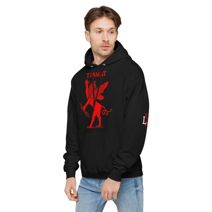 Tiamat Babylonian Dragon of Chaos pull-over Unisex fleece hoodie - The Luciferian Apotheca