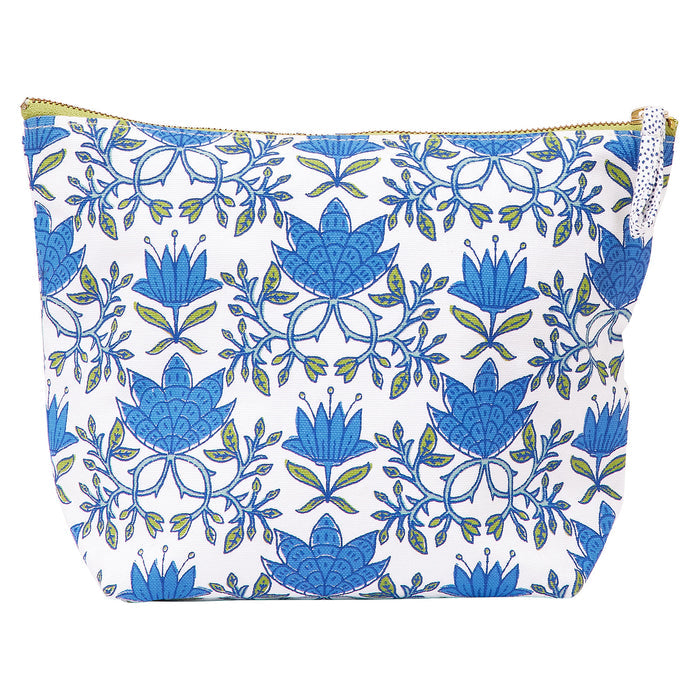 Tilly Blue Green Large Essential Canvas Pouch