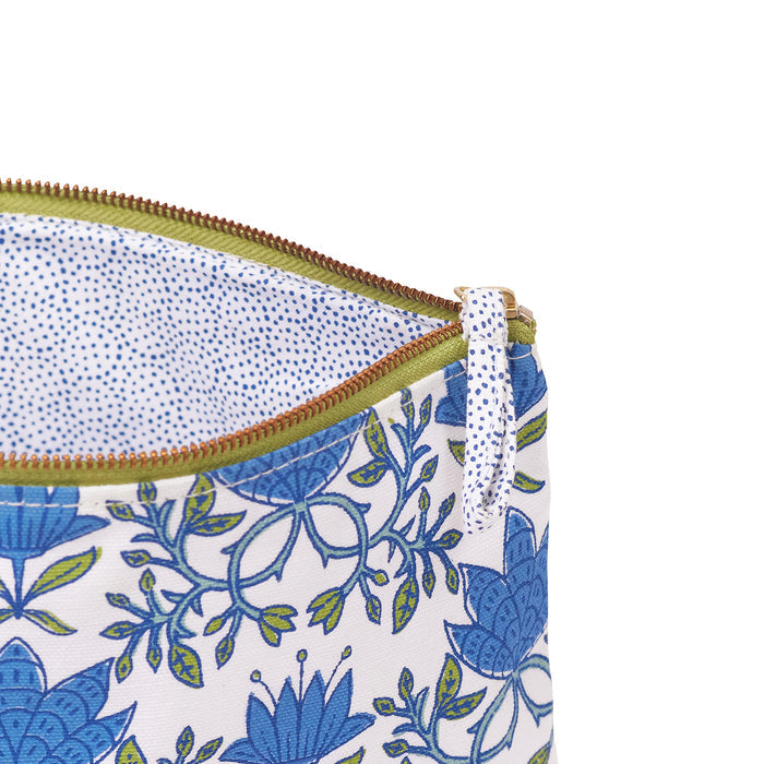Tilly Blue Green Large Essential Canvas Pouch