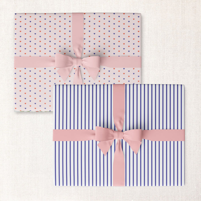 tiny heart double-sided wrap