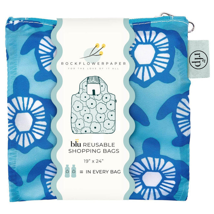 Turtles blu Reusable Shopping Bag Reusable Shopping Bag - rockflowerpaper