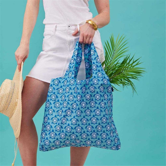 Turtles blu Reusable Shopping Bag Reusable Shopping Bag - rockflowerpaper