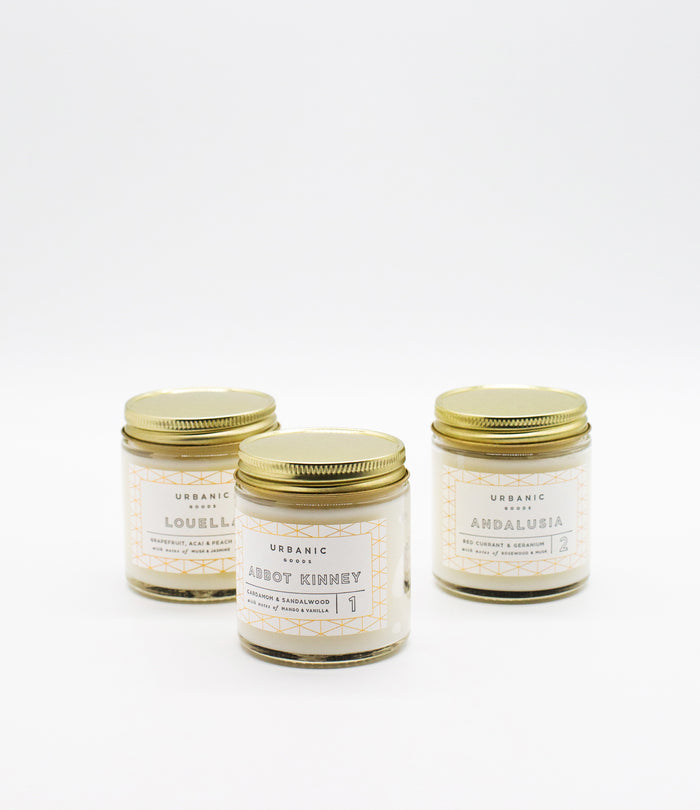 urbanic signature hand poured candles - 4 oz & 16 oz