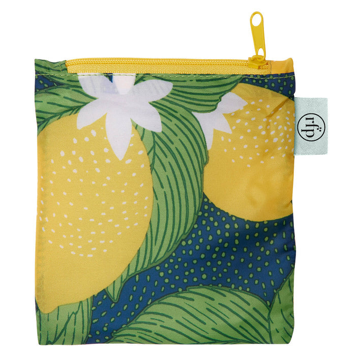 Vintage Lemons blu Reusable Shopping Bag