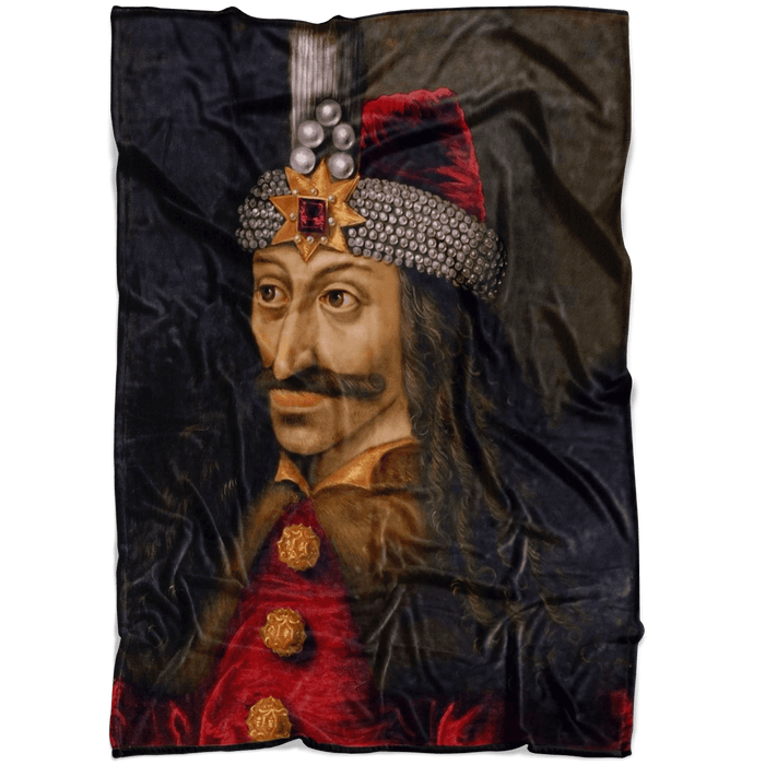 Vlad Tepes Dracula Painting Fleece Blanket - The Luciferian Apotheca